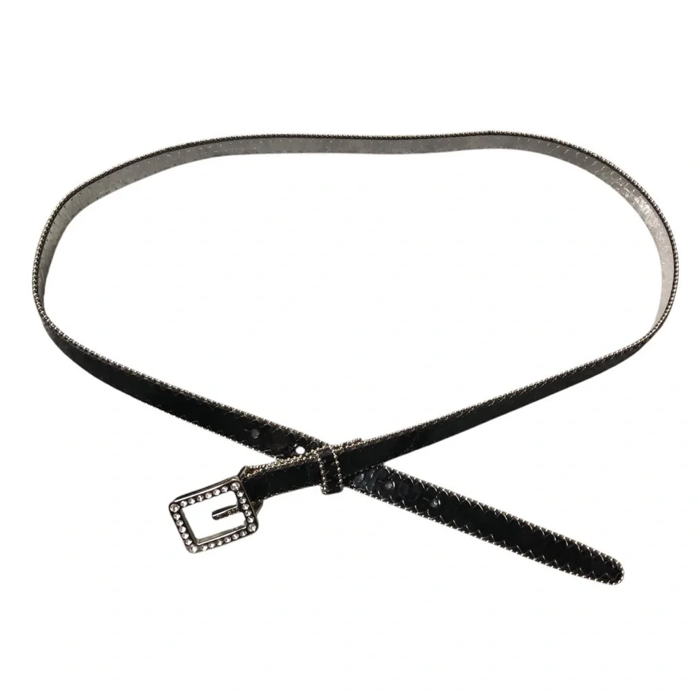 Y2K Guess Bling Belt Black Sz XL 38-42